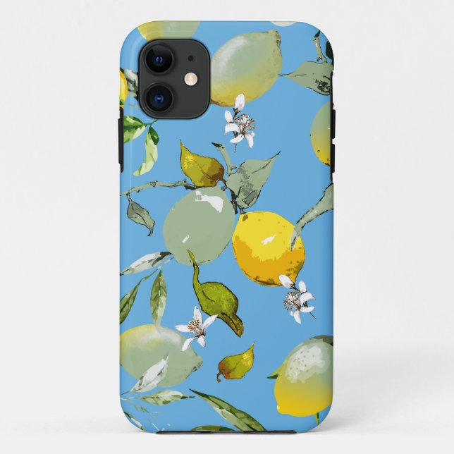 Capa Para iPhone 11 Limões aquarela 26 (Verso)
