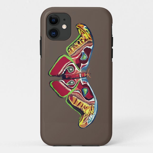 Capa Para iPhone 11 Linda Arte da Borboleta (Verso)