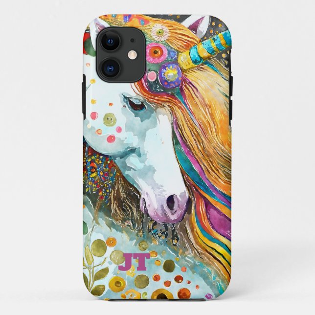 Capa Para iPhone 11 Linda Fantasia Unicorn (Verso)