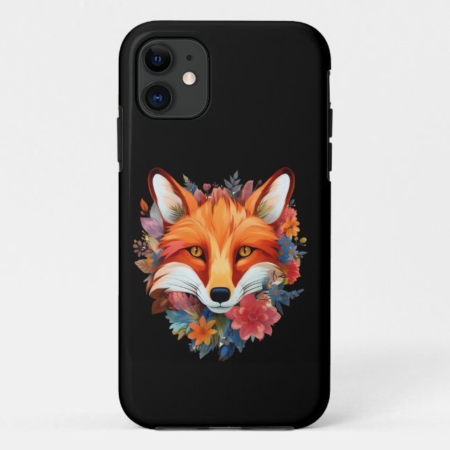Capa Para iPhone 11 Linda Linda Mola Aquática Flor De Fox (Verso)