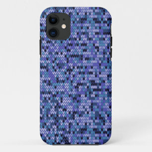 Capa Para iPhone 11 Linda, tricotada, tricotada, azul e