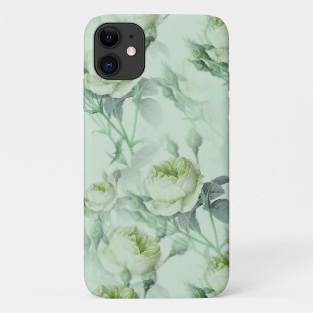 Capa Para iPhone 11 Linda Vintage Floral (Verso)