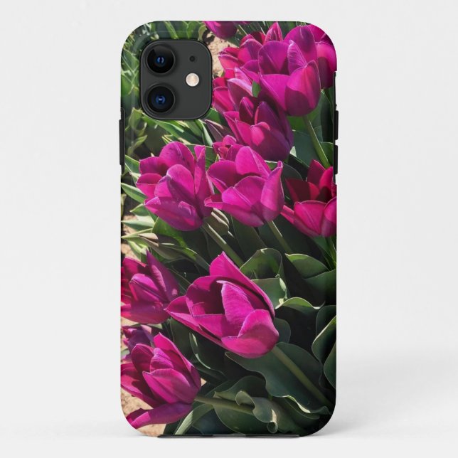 Capa Para iPhone 11 Lindas Tulipas (Verso)