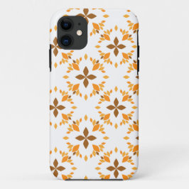 Capa Para iPhone 11 lindíssimo padrão floral marrom