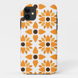 Capa Para iPhone 11 lindíssimo padrão floral marrom