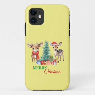 Capa Para iPhone 11 Lindo cervo Renaindeer Natal Festa de Natal