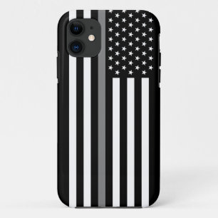 Capa Para iPhone 11 Linha cinzenta fina bandeira correccional do