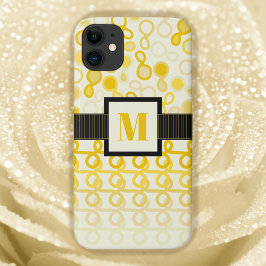 Capa Para iPhone 11 Linhas de Loopy com matiz híbrido paisley Amarelo