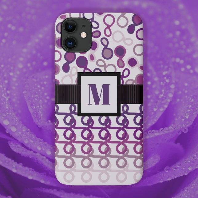 Capa Para iPhone 11 Linhas de Loopy com mesley púrpura híbrido (Criador carregado)
