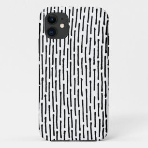Capa Para iPhone 11 Linhas quebradas - Preto em branco