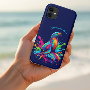 Capa Para iPhone 11 Lion do Mar Colorido
