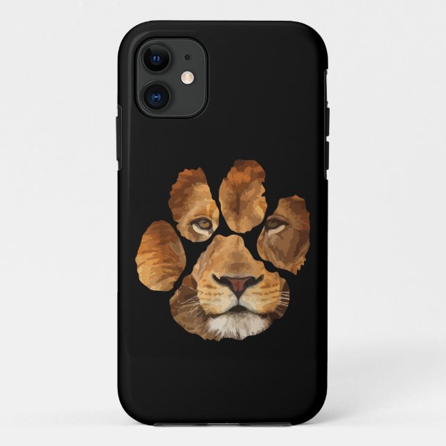Capa Para iPhone 11 Lion Paw Print Animal (Verso)