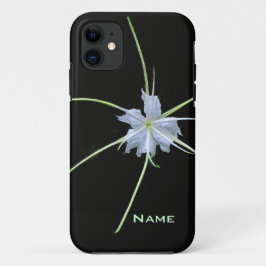 Capa Para iPhone 11 Lírio Branco na Capa do iPhone Preto