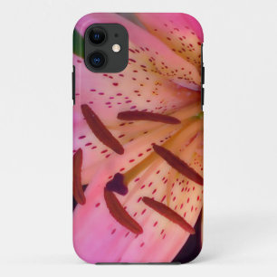 Capa Para iPhone 11 Lírio cor-de-rosa macio