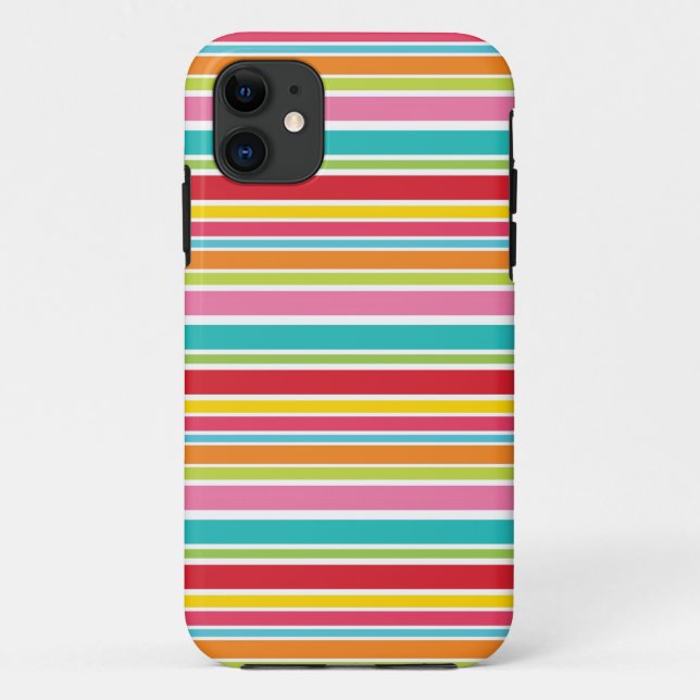 Capa Para iPhone 11 Listra do arco-íris (Verso)