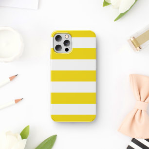 Capa Para iPhone 11 Listras Amarelas, Listras Brancas, Padrões Lançado