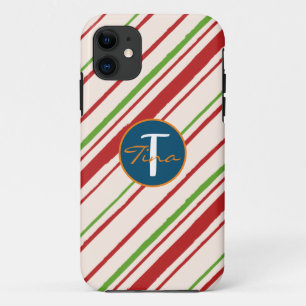 Capa Para iPhone 11 Listras brancas e verdes