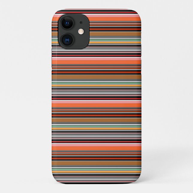 Capa Para iPhone 11 Listras coloridas bonitas (Verso)