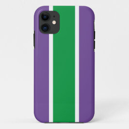 Capa Para iPhone 11 Listras de corrida divertidas e brilhantes em verd