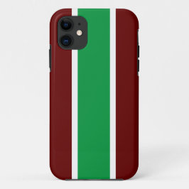 Capa Para iPhone 11 Listras de corrida divertidas verde brilhante verm