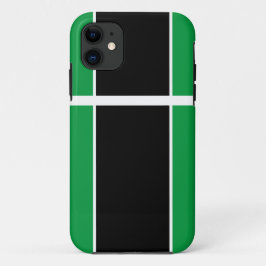 Capa Para iPhone 11 Listras de corrida esportivas modernas pretas e ve