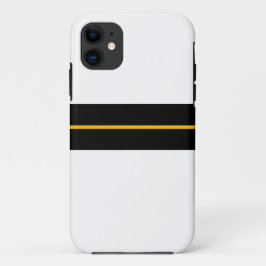 Capa Para iPhone 11 Listras de corrida laranja amarelo preto esportivo