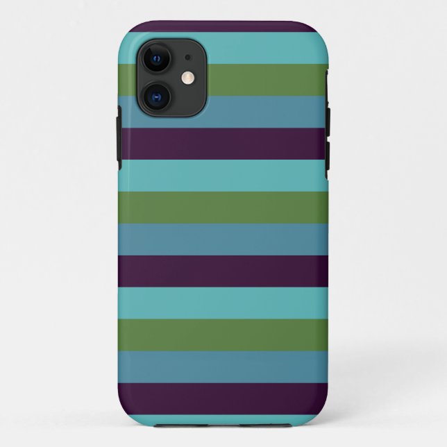 Capa Para iPhone 11 Listras de harmonia costeira (Verso)
