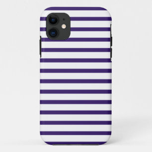 Capa Para iPhone 11 Listras do marinheiro - azuis marinhos e branco