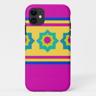 Capa Para iPhone 11 Listras e Estrelas Coloridas