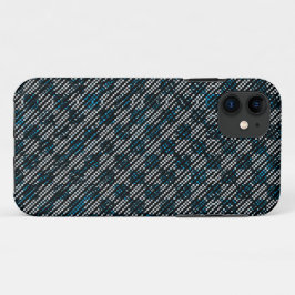 Capa Para iPhone 11 Listras esquisitas, salgadas ou inclinadas, azulad
