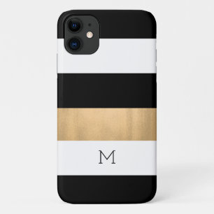 Capa Para iPhone 11 Listras Modernas Monograma