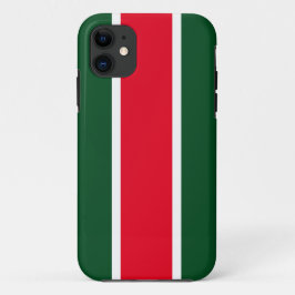 Capa Para iPhone 11 Listras Ousadas Vermelhas Brancas Floresta Verde C