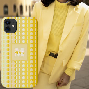 Capa Para iPhone 11 Listras Pleadas - Mole amarelo claro a escuro
