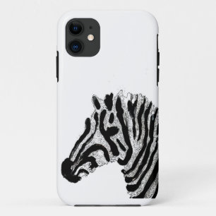 Capa Para iPhone 11 Listras preto e branco do impressão da zebra
