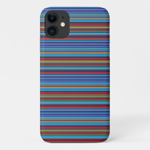Capa Para iPhone 11 Listras roxas azuis fofas