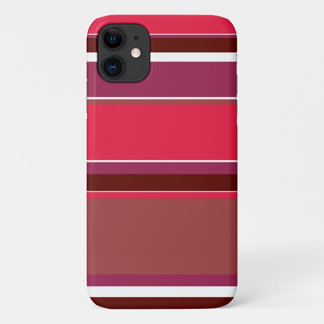 Capa Para iPhone 11 Listras vermelhas (Verso)