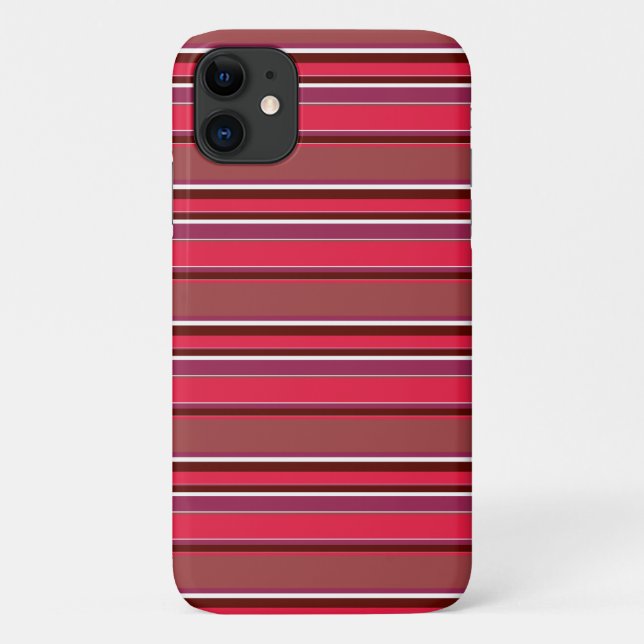 Capa Para iPhone 11 Listras vermelhas (Verso)