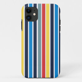 Capa Para iPhone 11 Listras verticais multicoloridas brilhantes.