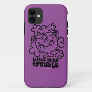 Capa Para iPhone 11 Little Miss Trouble Preto e branco