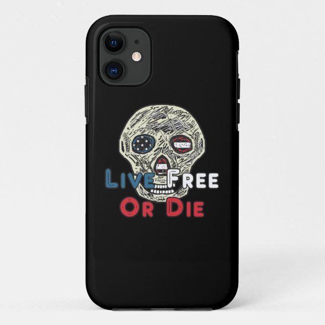 Capa Para iPhone 11 Live Free Ou Morre (Verso)