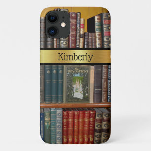 Capa Para iPhone 11 Livros Vintage na prateleira da biblioteca persona