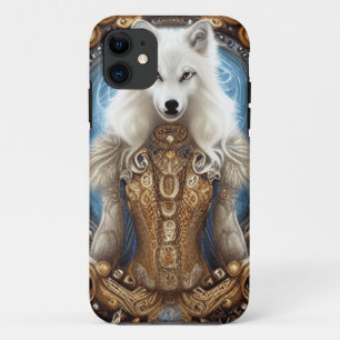Capa Para iPhone 11 Lobo branco encantador