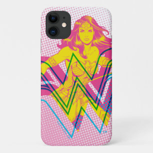 Capa Para iPhone 11 Logotipo de banda desenhada cor-de-rosa amarela pa