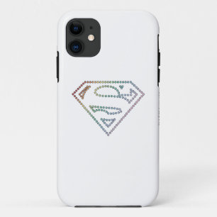 Capa Para iPhone 11 Logotipo do esboço do arco-íris de Supergirl