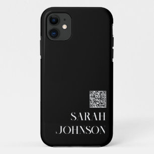 Capa Para iPhone 11 Logotipo minimalista moderno QR Code Professional