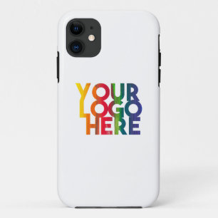 Capa Para iPhone 11 Logotipo simples de empresa branco