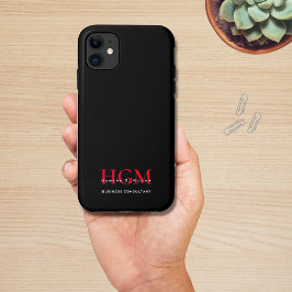 Capa Para iPhone 11 Logotipo Simples Profissional - Vermelho Preto