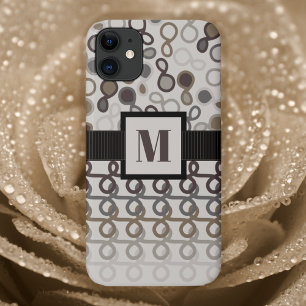 Capa Para iPhone 11 Loopy Lines com paisley híbrido Mocha Brown Ombre