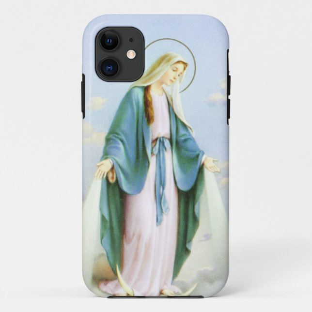 Capa Para iPhone 11 Lua do crescente da Virgem Maria (Verso)