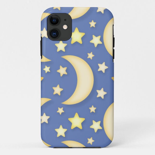 Capa Para iPhone 11 Lua e Estrelas (Verso)